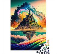 1000 Piece Castle On Island Jigsaw Puzzles for Adult Puzzle Jigsaws for Adults Age 14+ 1000pcs (38x26cm)