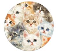 1000 Piece Cat Jigsaw Puzzles Educational Games Home Decoration Multiple Different Colored Cats Puzzles Unique Gift 1000pcs (67.5x67.5cm)