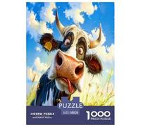 1000 Piece Cattle Game Puzzle for Adults Gifts Family Challenging Toys Home Decors Brainteasing Animals Jigsaw Puzzle for Women Men Adult 38x26cm/1000pcs