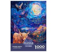 1000 Piece Cattle Jigsaw Puzzles Great Gift for Adults Family Challenging Toys Home Decoration Animals Jigsaw Puzzle for Women Men Adult 38x26cm/1000pcs