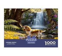 1000 Piece Cavalier King Charles Spaniel Jigsaw Puzzle for Adults & Kids - Family Fun, Family Game, Flower Bush Puzzle, Decoration Gifts 70x50cm/1000pcs