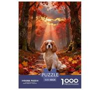 1000 Piece Cavalier King Charles Spaniel Jigsaw Puzzle for Adults & Kids - Family Fun, Family Happy Game, Autumn Woods Puzzle, Decoration Gifts 38x26cm/1000pcs