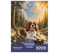 1000 Piece Cavalier King Charles Spaniel Jigsaw Puzzles for Adults - Family Fun, Educational Games, Woods Jigsaws, Home Decoration Gifts 38x26cm/1000pcs