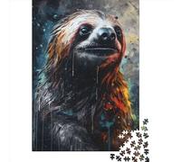 1000 Piece Charcoal Sloth Portrait Jigsaw Puzzles for Adults Puzzles Learning Educational Toys 1000pcs (75x50cm)