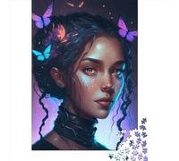 1000 Piece Charming Girl Paper Jigsaw Puzzles Adults Teens Jigsaw Large Puzzle Toys Educational Intellectual Decompressing Fun Family Game 1000pcs (38x26cm)
