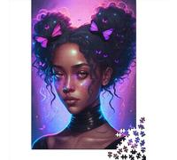 1000 Piece Charming Girl Puzzles for Adults Wooden Puzzles Educational Game for Children As A 1000pcs (75x50cm)