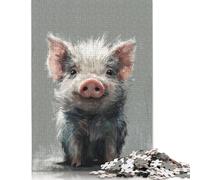 1000 Piece Charming Piglet Art Jigsaw Puzzles for Adults Teenagers Puzzles for Adults Puzzles Relax Puzzles Games 1000pcs (75x50cm)