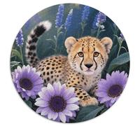 1000 Piece Cheetah Cub Jigsaw Puzzle for Adults - Family-Friendly Brain Teaser, Plant Flowers Puzzle, Decoration Birthday Gifts 1000pcs (67.5x67.5cm)