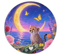 1000 Piece Cheetah Cub Jigsaw Puzzle for Adults - Family-Friendly Brain Teaser, Starry Flowers Puzzles, Home Decoration Birthday Gifts 1000pcs (67.5x67.5cm)