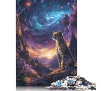 1000 Piece Cheetah Under A Cosmic Sky Jigsaw Puzzles for Adults Learning Educational Toys Family Games Birthday Gifts 1000pcs (75x50cm)