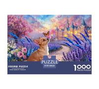 1000 Piece Chihuahua Jigsaw Puzzle for Adults & Kids - Family Fun, Educational Games, Flower Bush Castle Jigsaws, Home Decoration Gifts 38x26cm/1000pcs