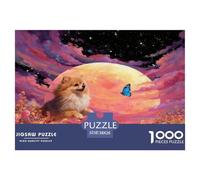 1000 Piece Chihuahua Jigsaw Puzzle for Adults & Kids - Family Fun, Educational Games, Full Moon Flower Bush Jigsaws, Decoration Gifts 38x26cm/1000pcs