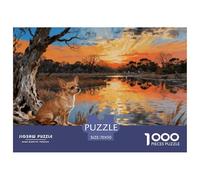 1000 Piece Chihuahua Jigsaw Puzzle for Adults & Kids - Family Fun, Educational Games, Sunset Wetland Jigsaws, Home Decoration Birthday Gifts 70x50cm/1000pcs
