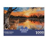 1000 Piece Chihuahua Jigsaw Puzzle for Adults & Kids - Family Fun, Educational Games, Sunset Wetland Jigsaws, Home Decoration Birthday Gifts 38x26cm/1000pcs