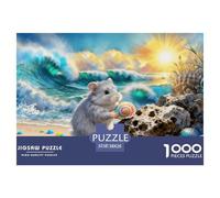 1000 Piece Chinese Hamster Jigsaw Puzzle for Adults Kids - Family Fun, Family Happy Game, Waves Shells Jigsaws, Decoration Unique Gift 38x26cm/1000pcs