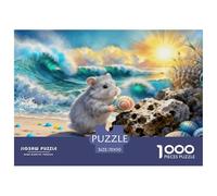 1000 Piece Chinese Hamster Jigsaw Puzzle for Adults Kids - Family Fun, Family Happy Game, Waves Shells Jigsaws, Decoration Birthday Gifts 70x50cm/1000pcs