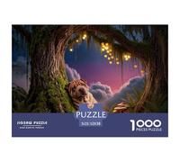 1000 Piece Chinese Shar-Pei Jigsaw Puzzle for Adults - Challenging Brain Teaser, Ancient Tree Jigsaws, Decoration Unique Gift 52x38cm/1000pcs