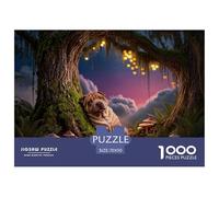 1000 Piece Chinese Shar-Pei Jigsaw Puzzle for Adults - Challenging Brain Teaser, Ancient Tree Puzzle, Home Decoration Unique Gift 70x50cm/1000pcs