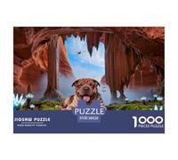 1000 Piece Chinese Shar-Pei Jigsaw Puzzle for Adults - Challenging Brain Teaser, Canyon Cave Puzzle, Decoration Unique Gift 38x26cm/1000pcs