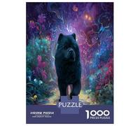 1000 Piece Chow Chow Game Puzzle Great Gift for Adults Challenging Games Home Decoration Cute Pet Dog Jigsaw Puzzle for Women Men Adult 38x26cm/1000pcs