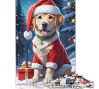 1000 Piece Christmas Dog Labrador Jigsaw Puzzles for Adult Teenagers Wooden Puzzle Adult Jigsaw Puzzle Puzzle for Adults And Teenager 1000pcs (75x50cm)