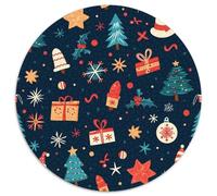 1000 Piece Christmas Pattern Game Puzzle for Adults Gifts Educational Games Home Decors Brainteasing Christmas Elements All Jigsaw Puzzle for Women Men Adult 1000pcs (67.5x67.5cm)