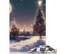 1000 Piece Christmas Tree by The Moon Jigsaw Puzzlesfor Adults Teenagers Puzzles Jigsaw Puzzles for Adult 1000pcs (75x50cm)