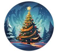 1000 Piece Christmas Trees Cartoon Style Game Puzzle for Adults Gifts Educational Games Home Decoration Animated Xmas Tree Jigsaw Puzzle for Adults And Kids Age 12 And Up 1000pcs (67.5x67.5cm)