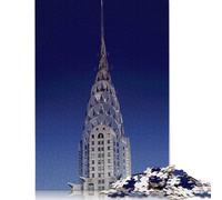1000 Piece Chrysler Building Square Puzzle for Adults Wooden Puzzles Educational Puzzle Family Game 1000pcs (75x50cm)