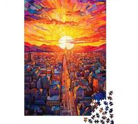 1000 Piece Cityscape Colorful Rainbow Jigsaw Puzzles for Adults Paper Puzzle Jigsaws for Adults 1000pcs (38x26cm)