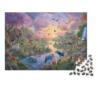1000 Piece Classic Animal Kingdom Jigsaw Puzzle for Adults, Sturdy Cardboard, A Magical Animal Kingdom Where Nature Comes Alive Stress Relief Brain Training Gift, 52x38cm/1000pcs
