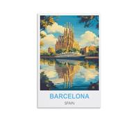 1000 Piece Classic Jigsaw Puzzle Barcelona Spain Challenging Puzzles, Puzzle Game for The Whole for Women, Gifts for Men, Theme 52x70cm