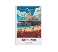 1000 Piece Classic Jigsaw Puzzle Brighton England Challenging Puzzles, Puzzle Game for The Whole for Women, Gifts for Men, Theme 26x38cm