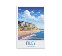 1000 Piece Classic Jigsaw Puzzle,Filey Yorkshire Challenging Puzzles, Puzzle Game for The Whole for Women, Gifts for Men, Theme 38x26cm