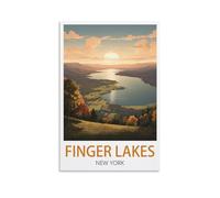 1000 Piece Classic Jigsaw Puzzle Finger Lakes New York Challenging Puzzles, Puzzle Game for The Whole for Women, Gifts for Men, Theme 38x52CM