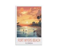 1000 Piece Classic Jigsaw Puzzle Fort Myers Beach Florida Challenging Puzzles, Puzzle Game for The Whole for Women, Gifts for Men, Theme 26x38cm