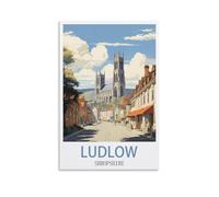 1000 Piece Classic Jigsaw Puzzle,Ludlow Shropshire Challenging Puzzles, Puzzle Game for The Whole for Women, Gifts for Men, Theme 52x38cm