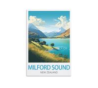1000 Piece Classic Jigsaw Puzzle Milford Sound New Zealand Challenging Puzzles, Puzzle Game for The Whole for Women, Gifts for Men, Theme 38x52cm