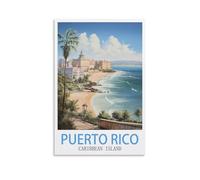 1000 Piece Classic Jigsaw Puzzle Puerto Rico Caribbean Islands Challenging Puzzles, Puzzle Game for The Whole for Women, Gifts for Men, Theme 26x38cm