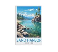1000 Piece Classic Jigsaw Puzzle Sand Harbor State Park Challenging Puzzles, Puzzle Game for The Whole for Women, Gifts for Men, Theme 26x38CM