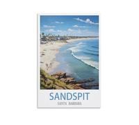 1000 Piece Classic Jigsaw Puzzle Sandspit Santa Barbara Challenging Puzzles, Puzzle Game for The Whole for Women, Gifts for Men, Theme 50x70cm