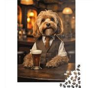 1000 Piece Cockapoo Dog Square Puzzle for Adults, Wooden Puzzles Puzzle Hands-on Game 1000pcs (75x50cm)