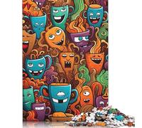 1000 Piece Coffee Creeps Puzzles for Adults Wooden Puzzles Educational Game for Children As A 1000pcs (75x50cm)