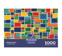 1000 Piece Colored Building Blocks Game Puzzle Great Gift for Adults Challenging Games Home Decoration Brainteasing Abstract Style Jigsaw Puzzle for Adults And Kids 70x50cm/1000pcs