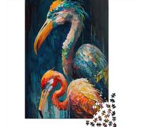 1000 Piece Colored Flamingo Duo Jigsaw Puzzles for Adults Paper Puzzle for Adults And Teenager Educational Puzzle 1000pcs (38x26cm)