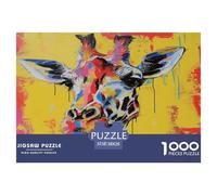1000 Piece Colored Giraffe Jigsaw Puzzles Great Gift for Adults Family Challenging Toys Home Decors Wildlife Jigsaw Puzzle for Women Men Adult 38x26cm/1000pcs