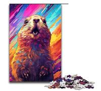 1000 Piece Colored Groundhog Puzzles Gifts Jigsaw Puzzles for Adults Christmas Wishlist with Santa Claus for Teenager Age 14 Up 1000 PCS(75x50cm)