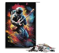 1000 Piece Colorful Astronaut Playing Guitar Jigsaw Puzzle, Fun Jigsaw Puzzle for The Family, Great Gift for Anime Fans 1000 Pieces Adult Gift,
