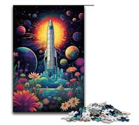 1000 Piece Colorful Brilliant Rocket Jigsaw Puzzle Fun Jigsaw Puzzle for The Family Great Gift for Anime Fans 1000 Pieces Adult Gift