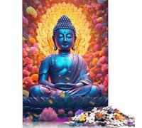 1000 Piece 'Colorful Buddha' Poster, Picture, Metal Print, Paint by Dennex Designs Square Puzzle for Adults Paper Puzzles Educational Puzzle Family Game 38x26cm/1000pcs